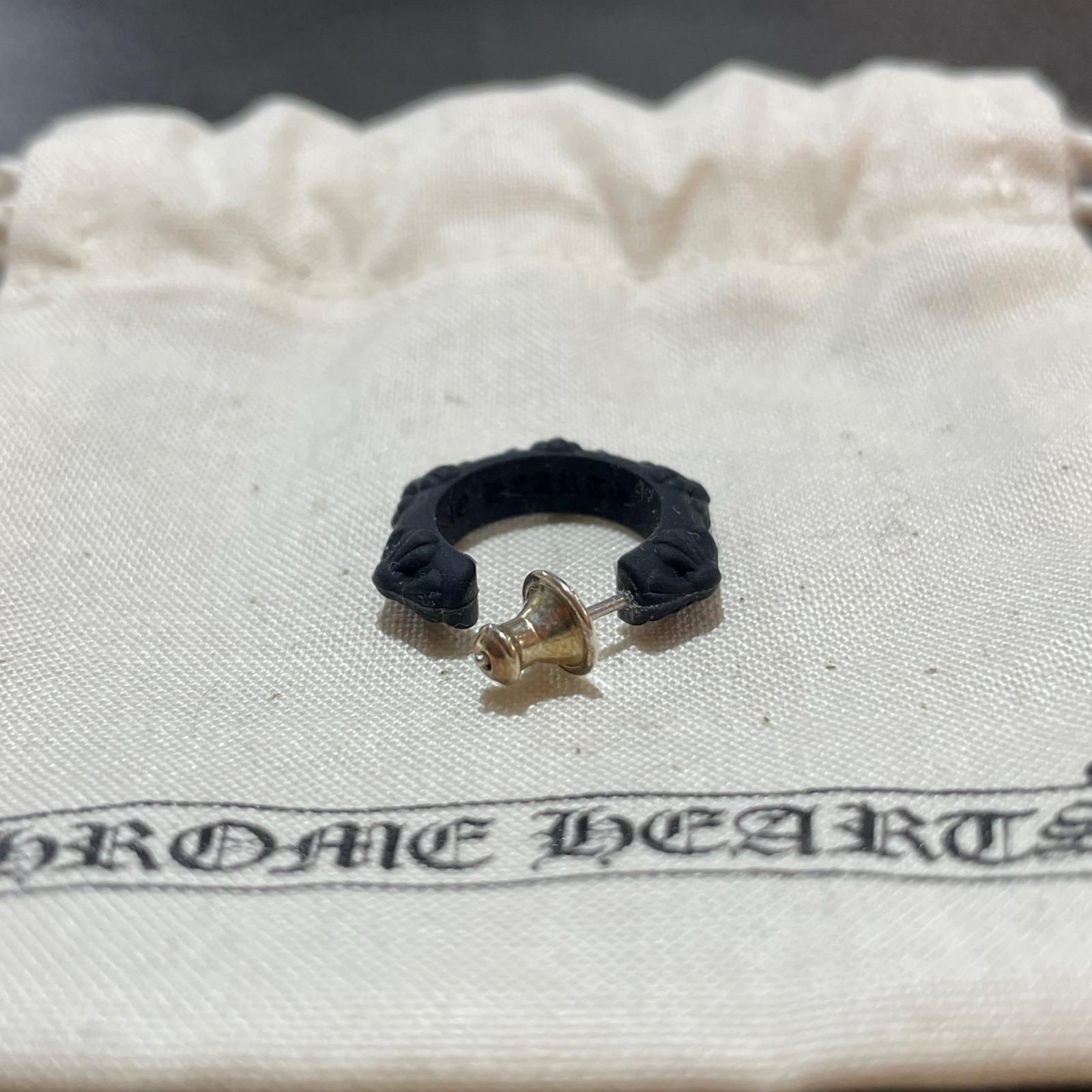 CHROME HEARTS ラバー CHクロス フープピアス ピアス クロムハーツ