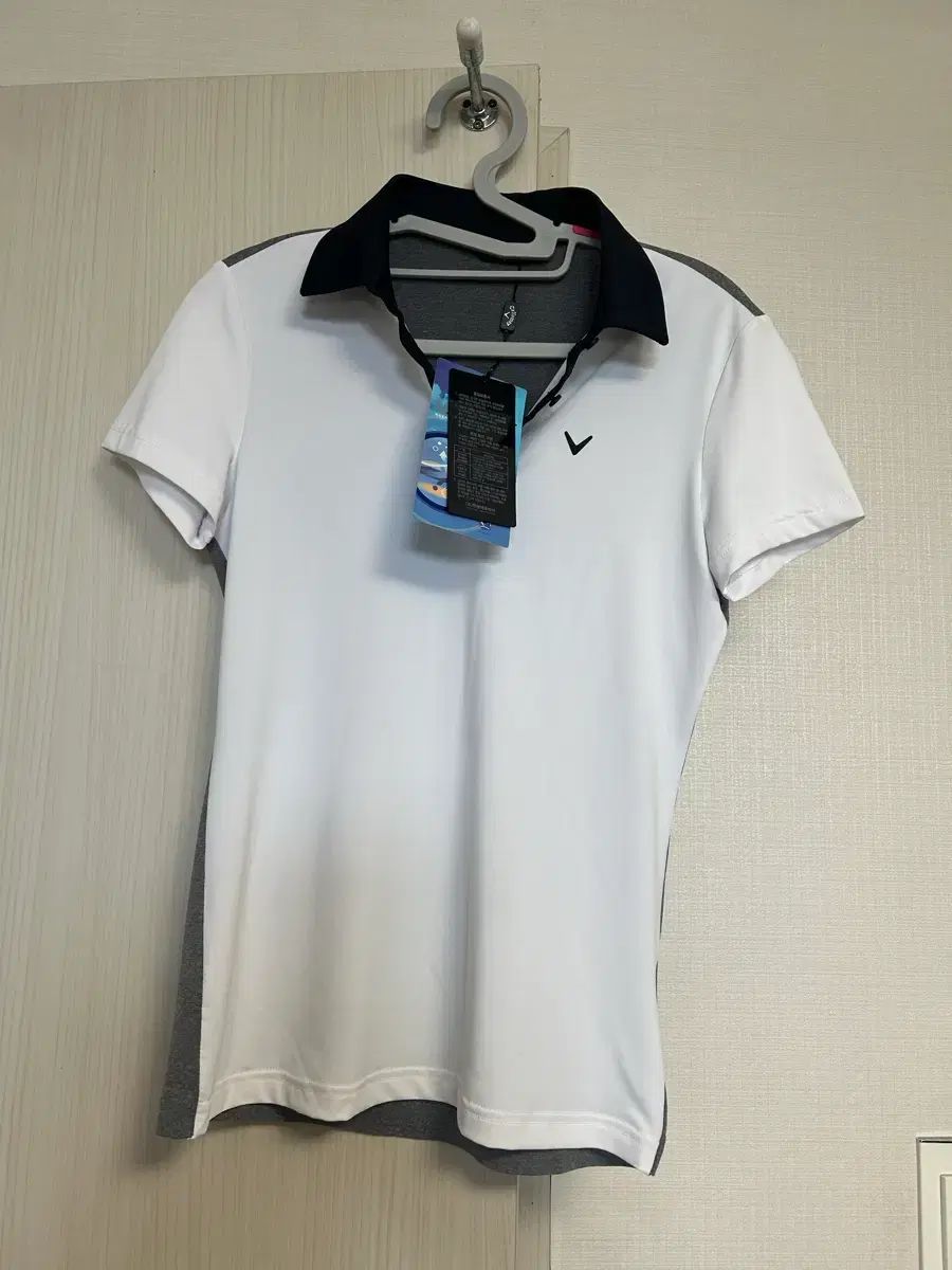 (新品) 白 バイカラー 半袖 Tシャツ 85