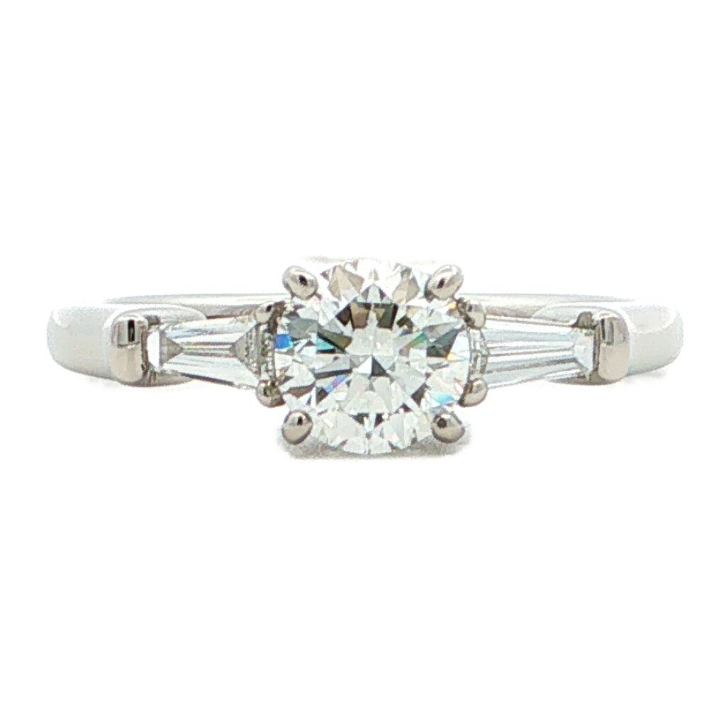 0.52ct 0.15ct BRILLIANCE+ ブリリアンス+ ダイヤモンドリング 指輪 Pt950-3.6g 7号 #47 プラチナ【♀】【N】【レディース】★■614915【中古】