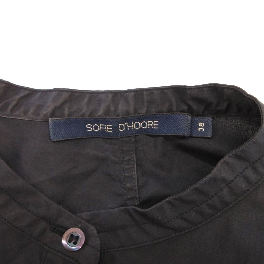 ソフィードール SOFIE D'HOORE シャツワンピース 38 黒 ブラック