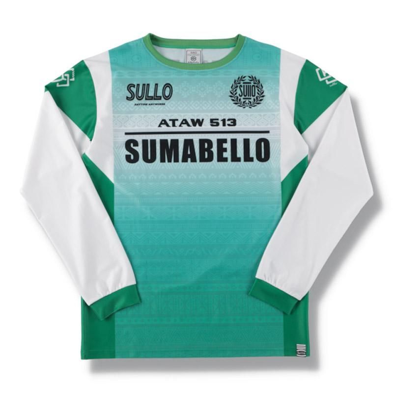 SULLO スージョ ETHNIC BORDER LS TEE 1540201021 プラクティスシャツ