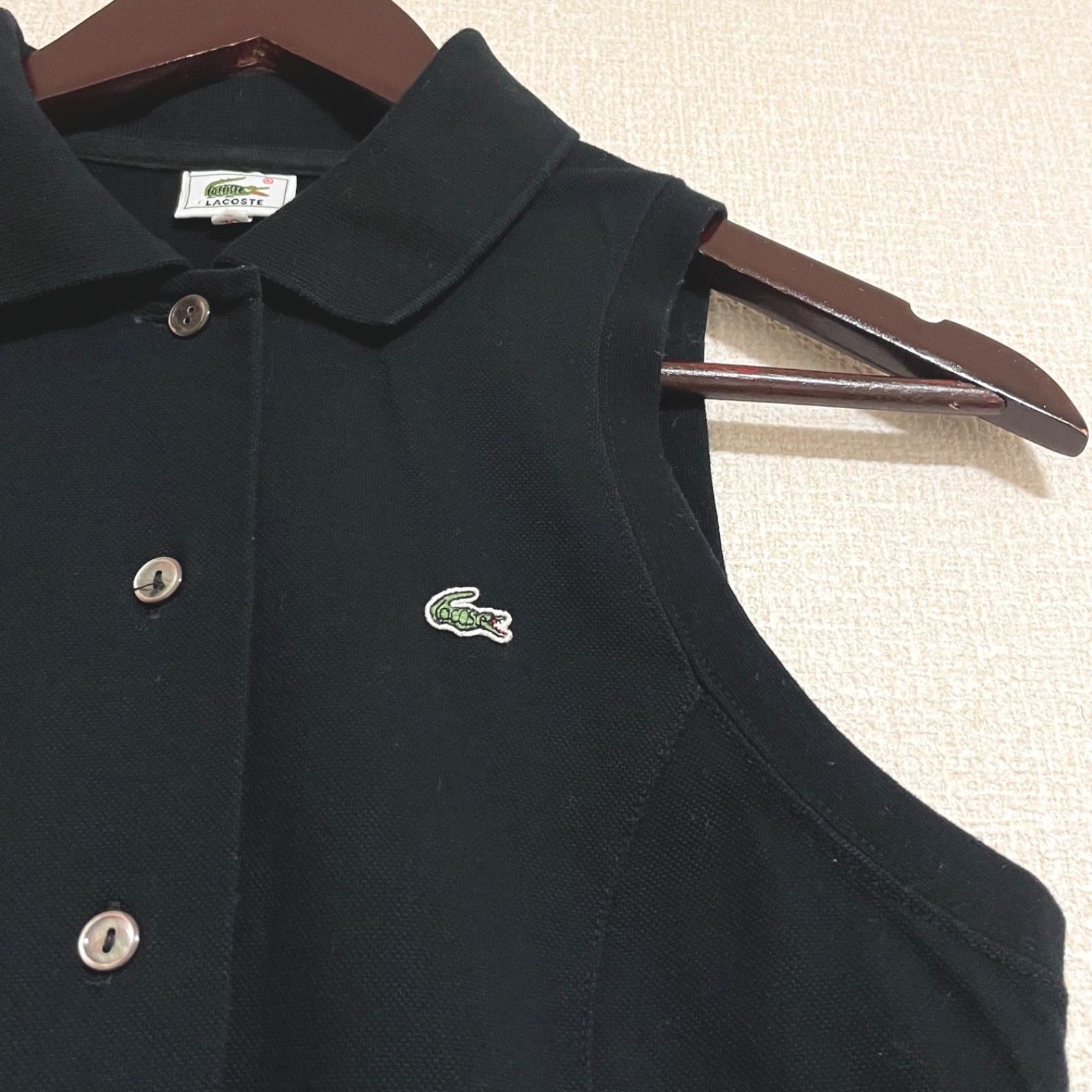 LACOSTE ラコステ ノースリーブ ポロシャツ ロングワンピース 40 