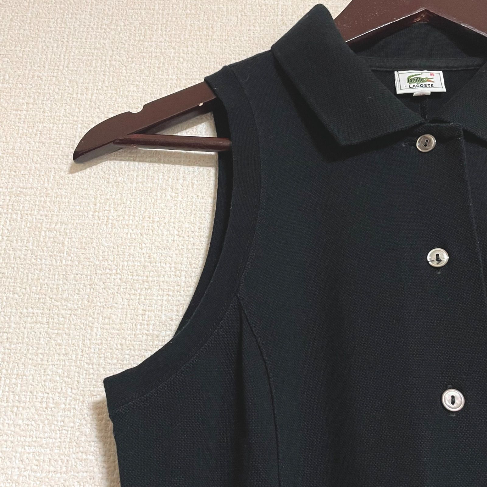 LACOSTE ラコステ ノースリーブ ポロシャツ ロングワンピース 40 