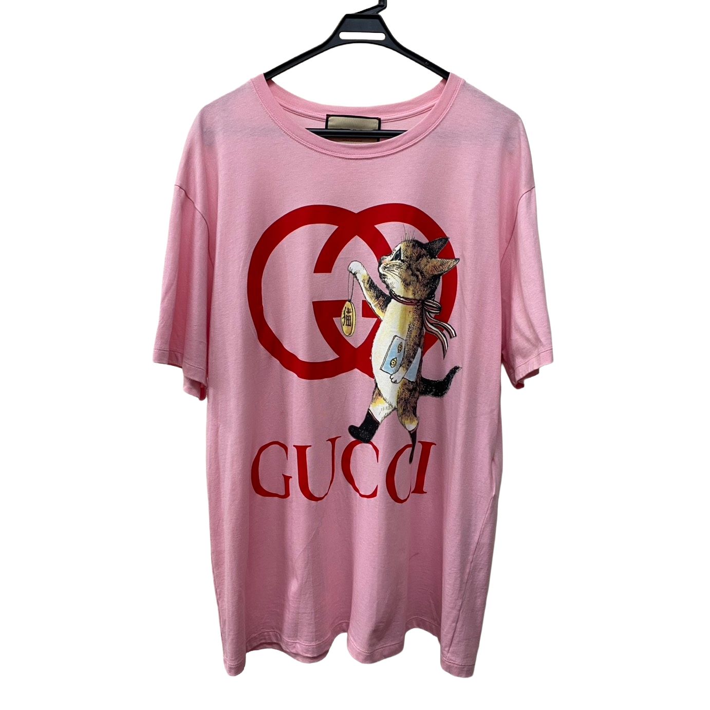 グッチ × ヒグチユウコ　GUCCI×Yuko Higuchi 　Tシャツ カットソー　キャットプリント 日本限定 　ピンク　615044　＃Lサイズ