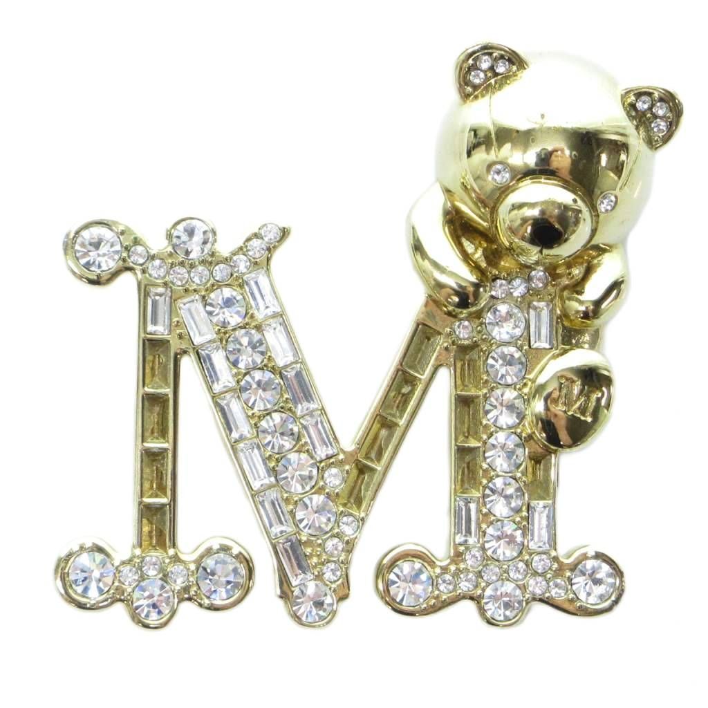 マックスマーラ MAX MARA テディベア ブローチ M字 くまモチーフ