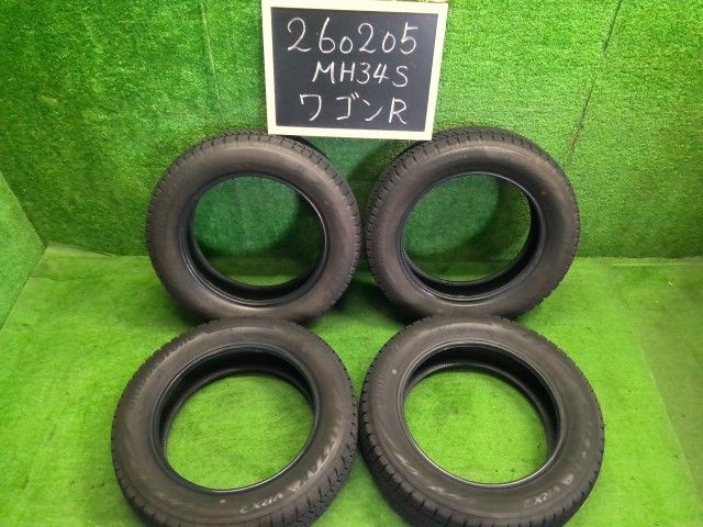 【中古】14インチ スタッドレス 23年製 ブリヂストン VRX2 155/65R14 4本セット ワゴンＲ外し 自社品番260205 ZED