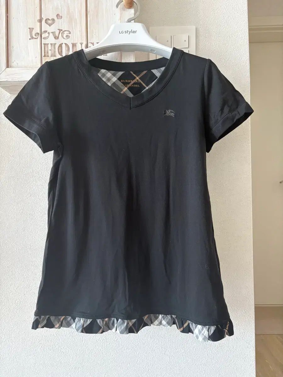 バーバリー ブルーレーベル チェック フリル Tシャツ 6,875円