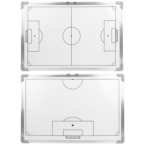サッカー ボード 60×40cm 軽量アルミ合金製 750g 双面使用 戦術ボード コーチングボード 壁掛け両用 戦略指導用 アマチュア・プロ向けma