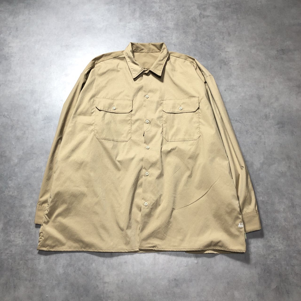 GQ5592◇SSZ×A.H BEAMS：WORK SHIRT◇F◇ベージュ系 エスエスズィー ビームス ワークシャツ