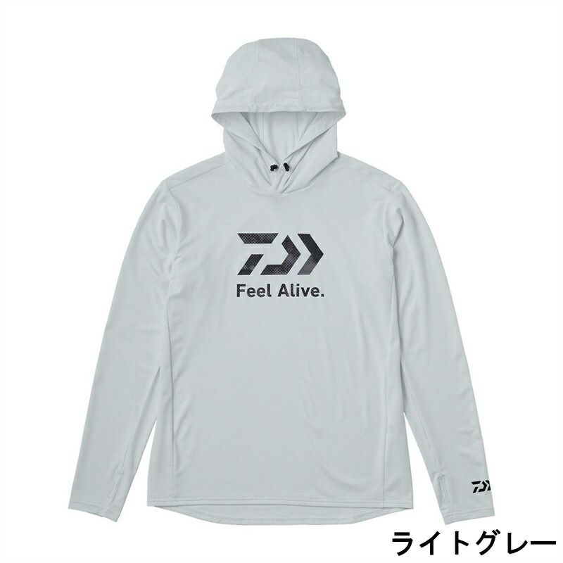 ダイワ ウェア DE-3525 Feel Alive. ドライフーディー 2XL ライトグレー