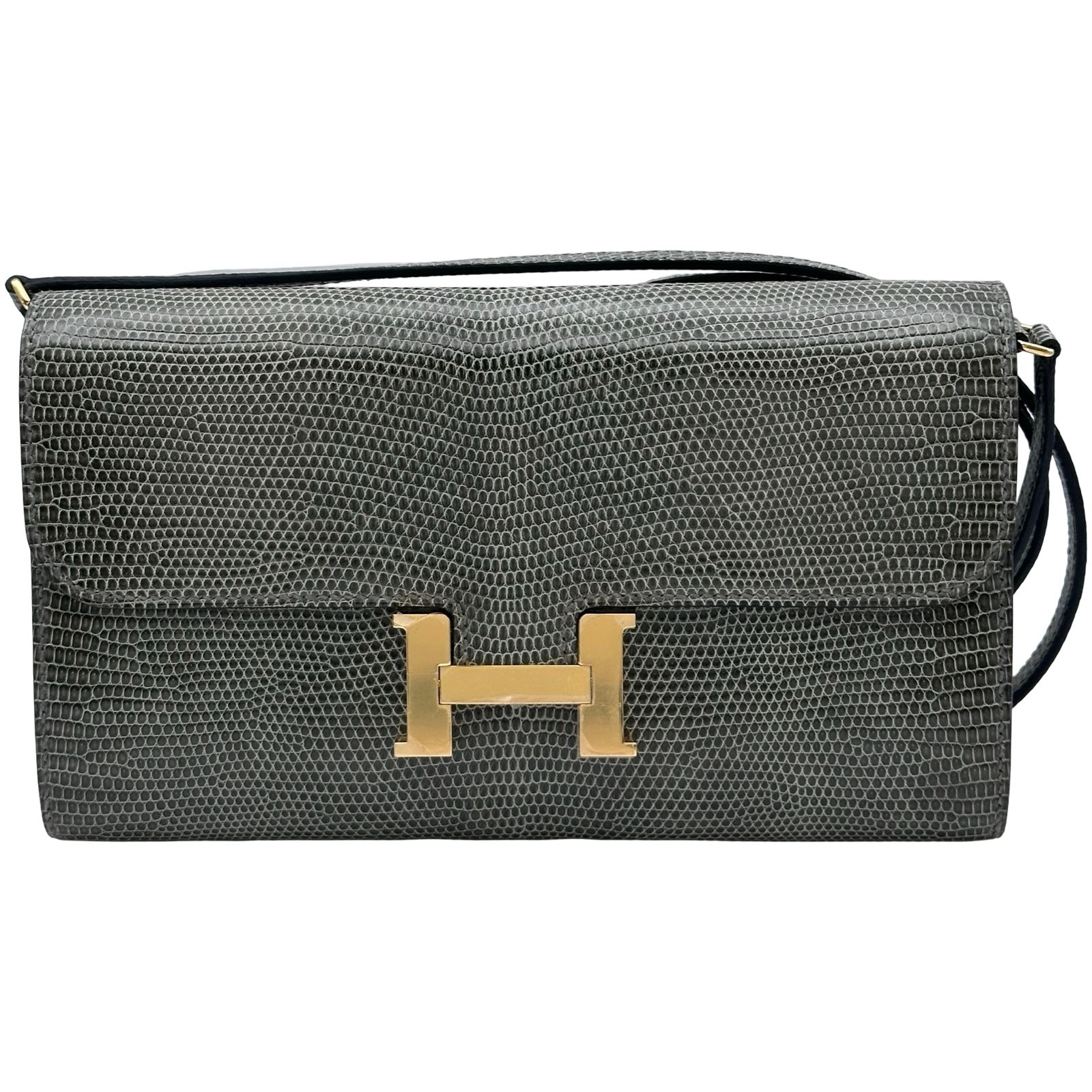 エルメス HERMES コンスタンストゥゴー B刻印 グリフォンセ ゴールド金具 リザードリセ レディース ショルダーバッグ