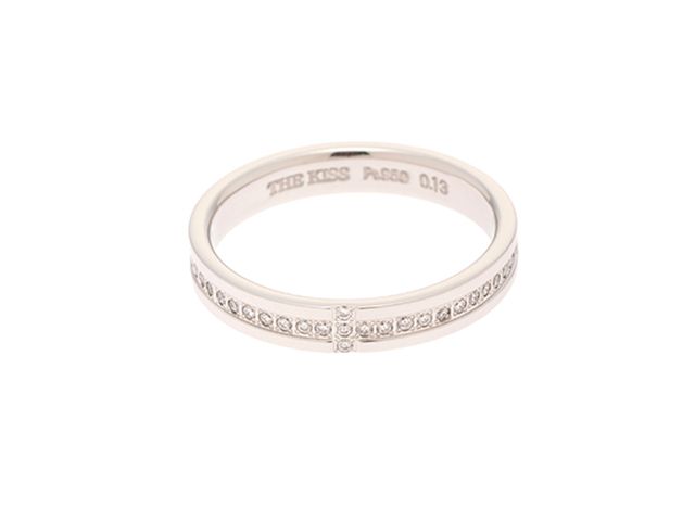 THE KISS　ザ・キッス　貴金属・宝石　ダイヤモンド　リング　指輪　15号　PT950　プラチナ　D0.13ct　5.7g　214110063728　【200】