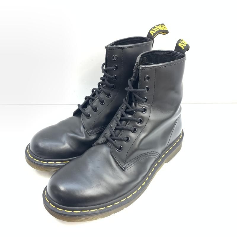 【中古】Dr.Martens 8ホールブーツ UK8 ブラック ドクターマーチン[92]