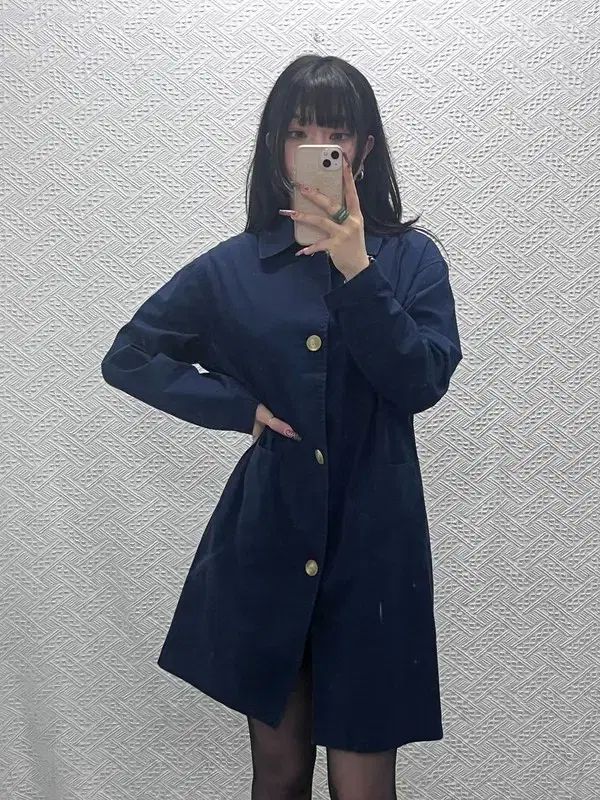 ダントン ヴィンテージ ウール モダンシック タフタ ミディ コート ジャケット 34 C11856