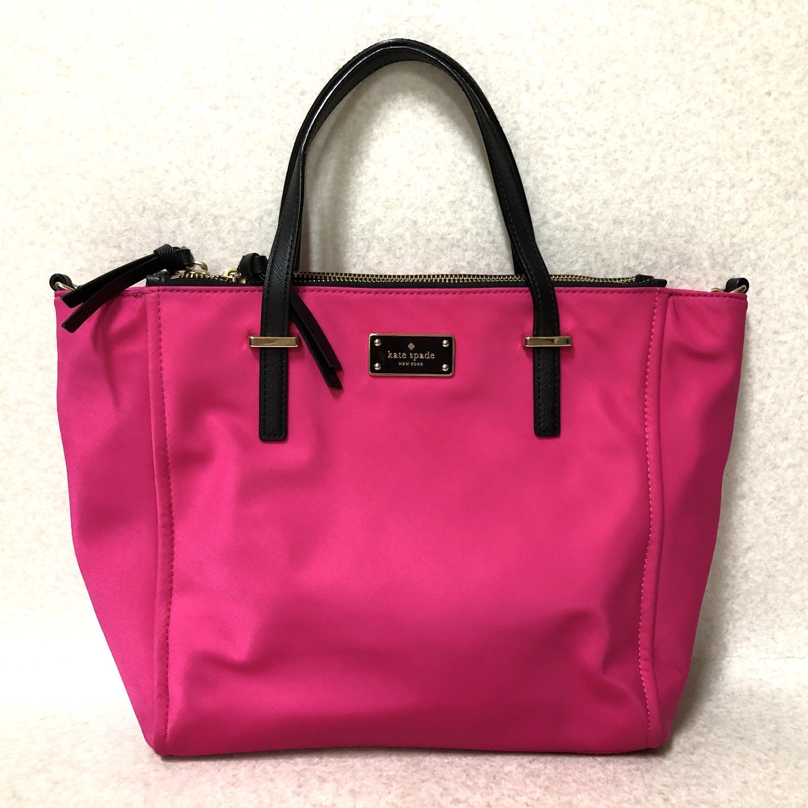 D317 kate spade ケイトスペード ナイロン2WAYバッグ ラディッシュ 
