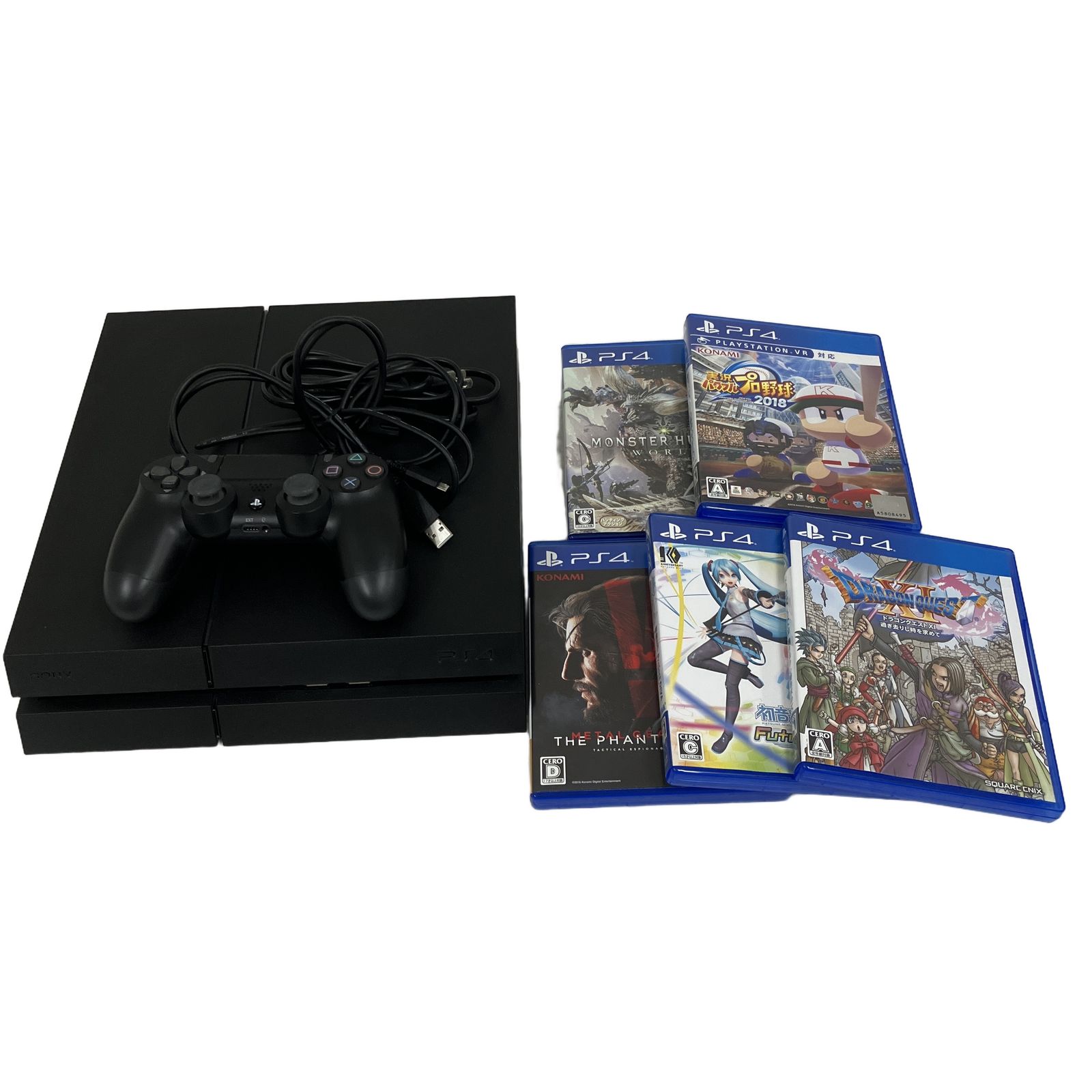 SONY ソニー CUH-1200A Play Station4 ソフト5点付き 家庭用 ゲーム機 PS4 家電 中古 O11256329