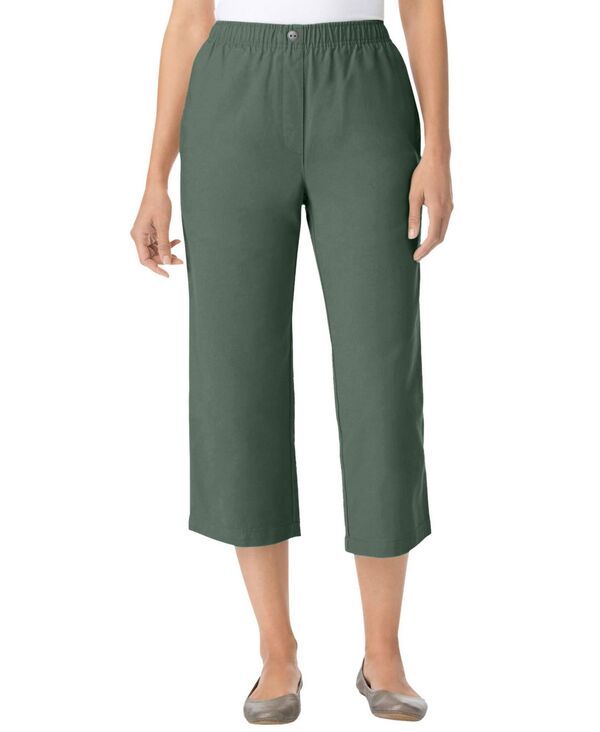ウーマン ウィズイン レディース ボトムス カジュアルパンツ デニム キャップ Woman Within Womens Within 7Day Denim Capri Pine デニム