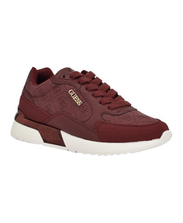 ゲス レディース ボトムス カジュアルパンツ レース ジョガーパンツ ロゴ GUESS Womens Moxea Quattro G Logo LaceUp Joggers Dark Red Logo Nubuck レッド
