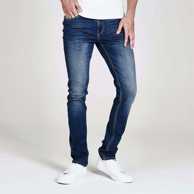 ファイヤートラップ メンズ ボトムス デニムパンツ ジーンズ Firetrap Skinny Mens Jeans Mid Blue ブルー