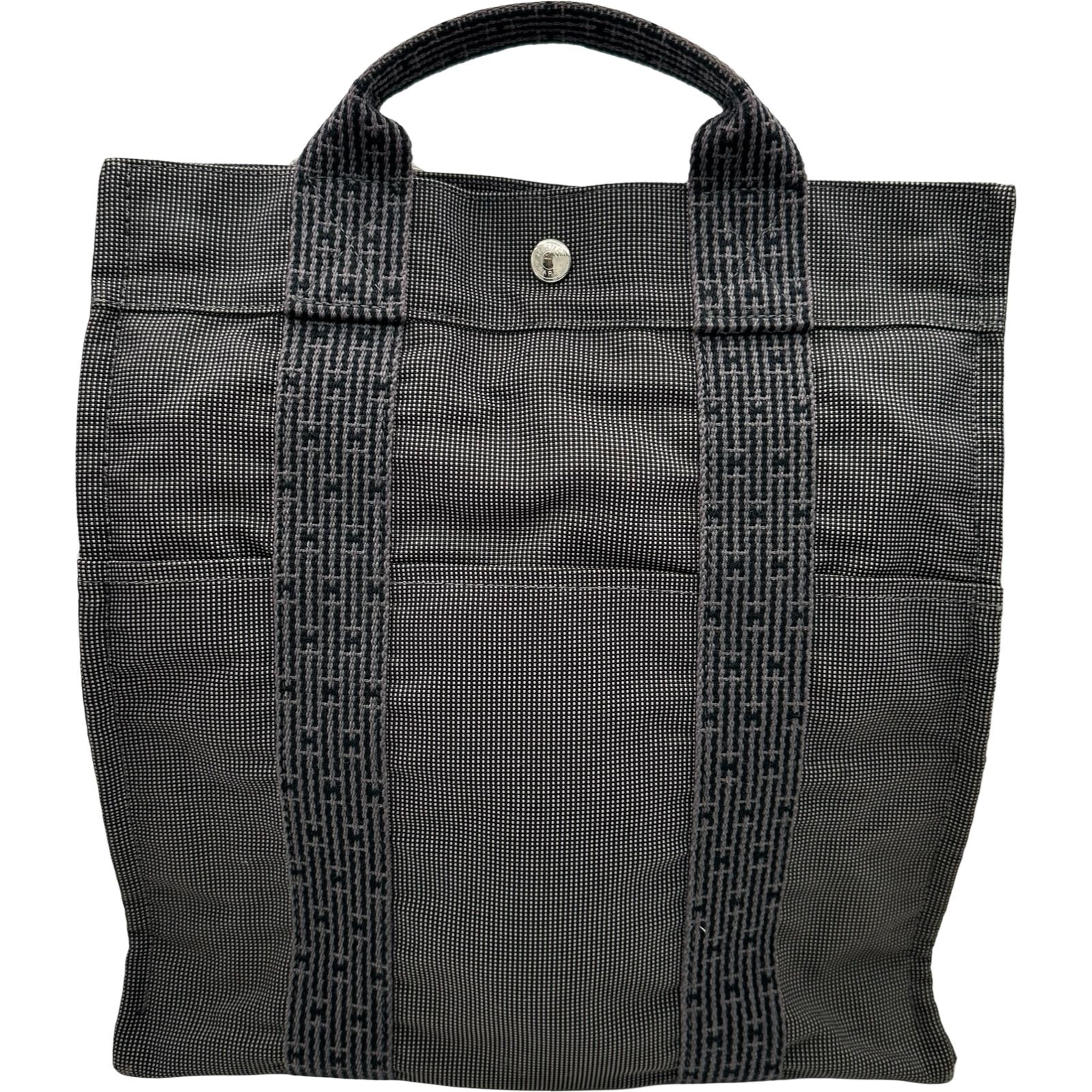 エルメス HERMES エールラインアドMM グレー シルバー金具 キャンバス レディース リュック・デイパック 33,800円