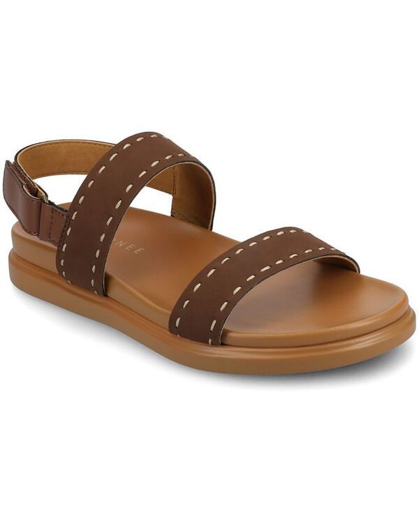 ジュルネ コレクション レディース シューズ サンダル Journee Collection Womens Milie Multi Strap Wedge Sandals Brown ブラウン