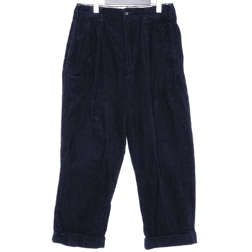 TAP WATER Corduroy Tuck Trousers サイズ34 ブラック TP233-40031