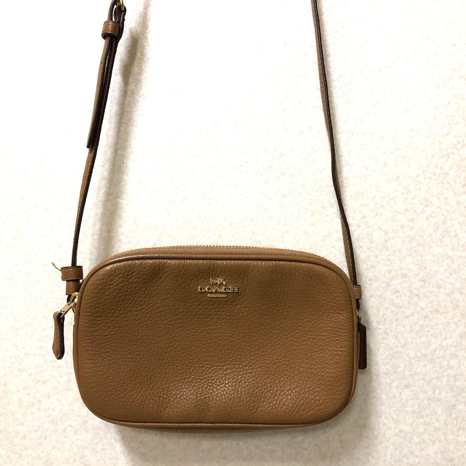 D318 COACH コーチ レザーショルダーバッグ CR110 ブラウン 263482922