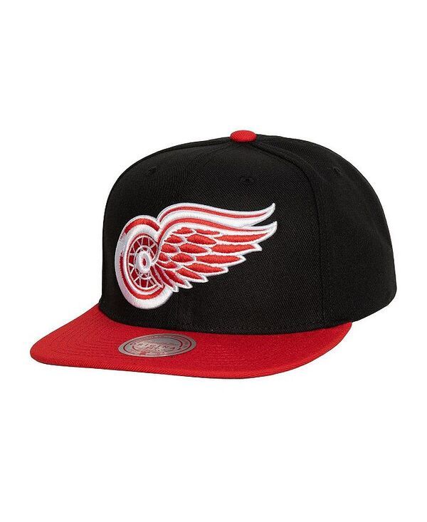 ミッチェルネス メンズ アクセサリー 帽子 Mitchell Ness Mens Black Detroit Red Wings Core Team Ground 20 Snapback Hat Black ブラック
