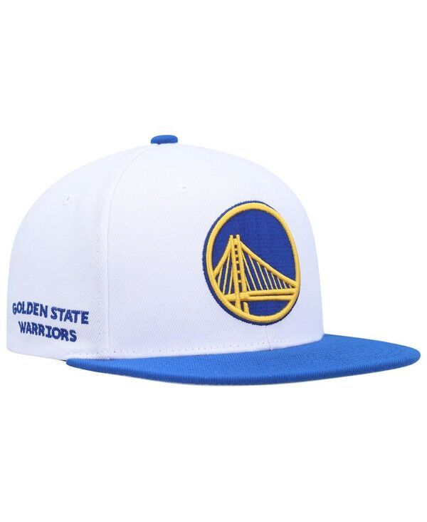 ミッチェルネス メンズ アクセサリー 帽子 Mitchell Ness Mens White Royal Golden State Warriorside Core 20 Snapback Hat White Royal ホワイト