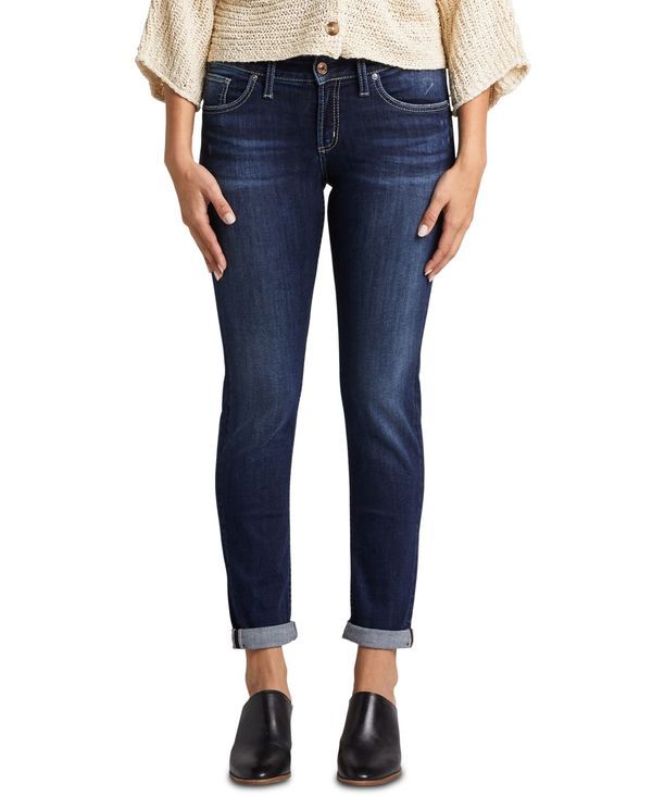 シルバー ジーンズ レディース ボトムス デニムパンツ Silver Jeans Co Women s Boyfriend Mid Rise Slim Leg Jeans Indigo インディゴ
