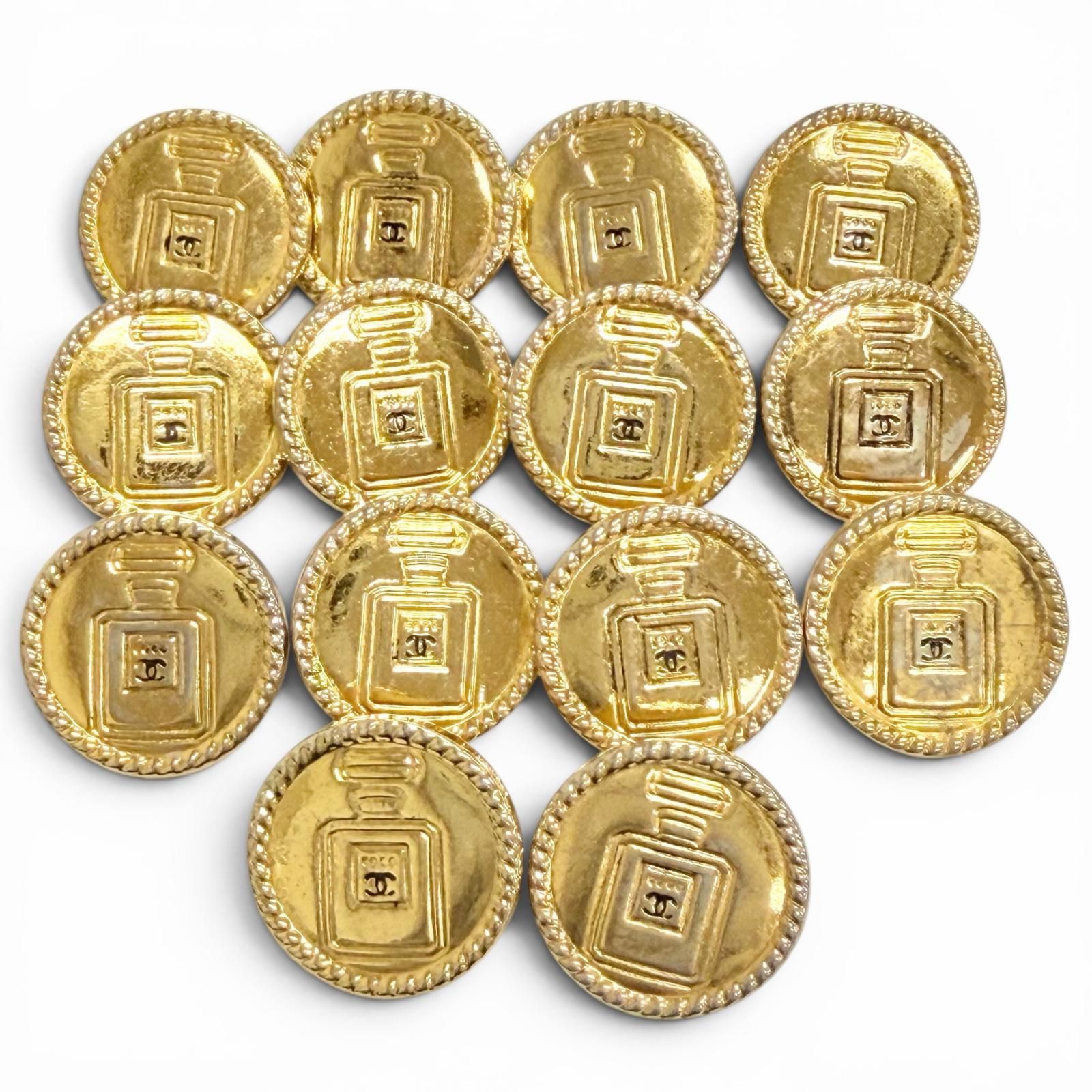 良品△CHANEL シャネル ヴィンテージ ココマーク 香水ボトル ボタン
