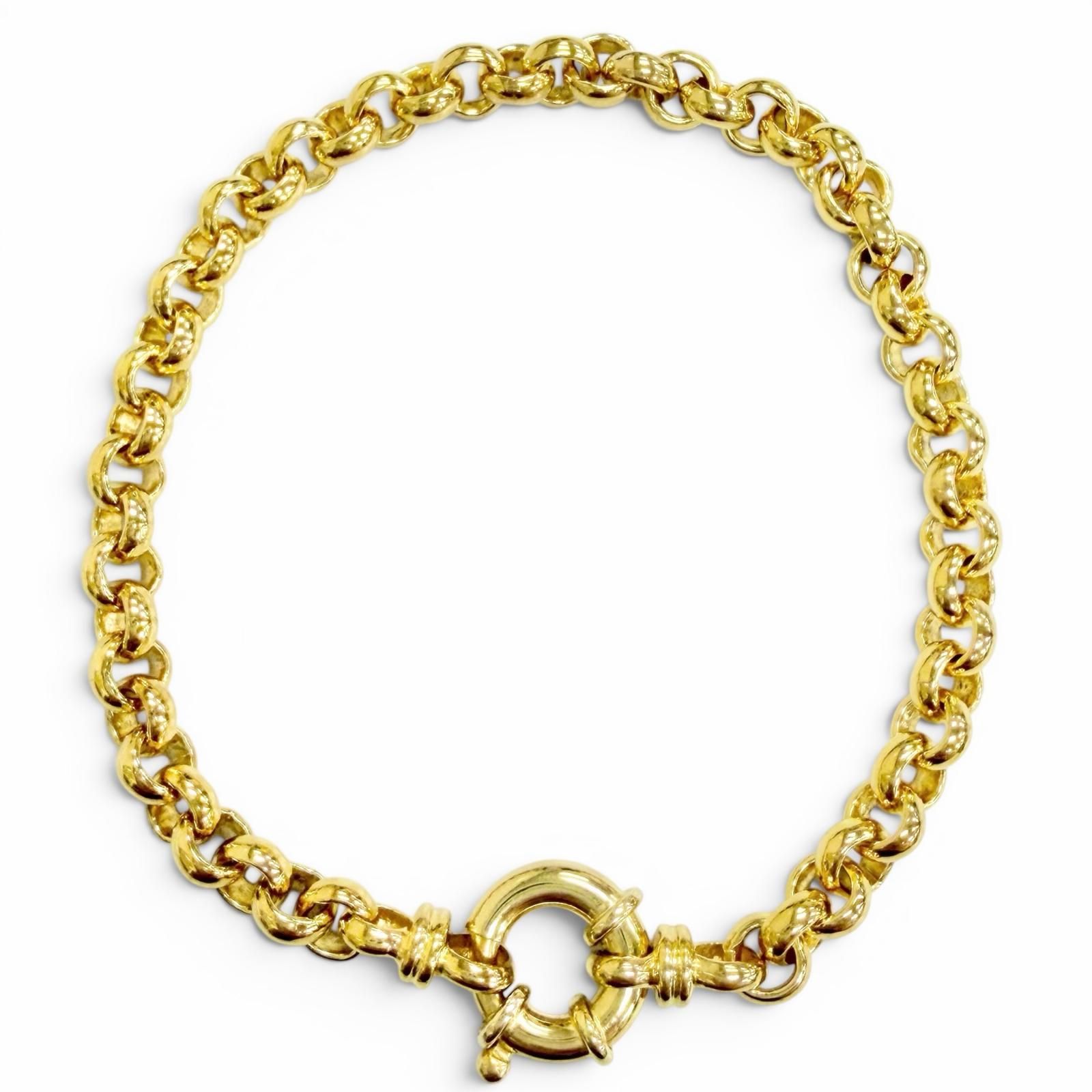 極美品△TOM WOOD トムウッド Thick Rolo Bracelet Gold シック ロロ ブレスレット 925 全長約19cm ゴールド 重量16.6g レディース
