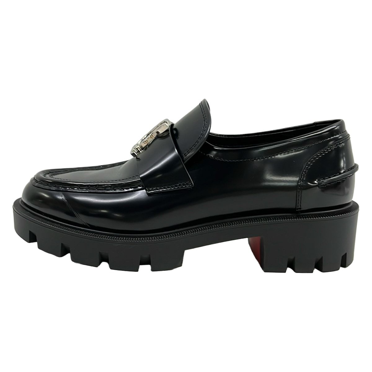 CHRISTIAN LOUBOUTIN(クリスチャンルブタン) ローファー 35 レディース美品 - 黒 レザー