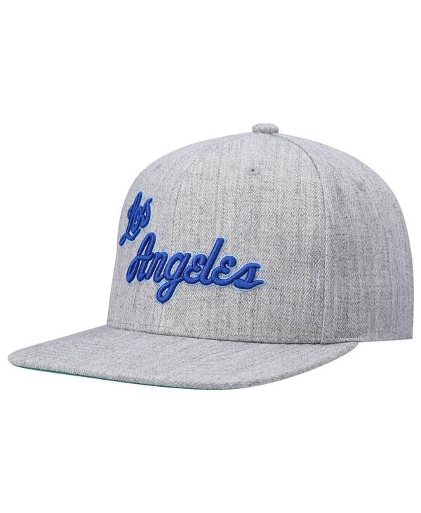 ミッチェルネス メンズ アクセサリー 帽子 Mitchell Ness Mens Heathered Gray Los Angeles Lakers Hardwood Classics Team 20 Snapback Hat Heathered Gray グ