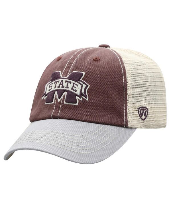 トップオブザワールド メンズ アクセサリー 帽子 Top of the World Mens Maroon Mississippi State Bulldogs Offroad Trucker Snapback Hat Maroon マルーン