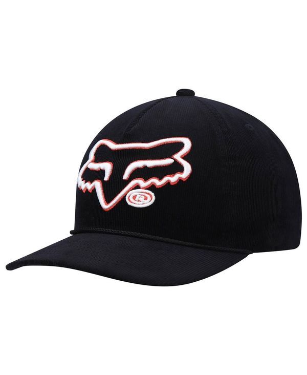 フォックス メンズ アクセサリー 帽子 Fox Mens Black Racing Brushed Snapback Hat Black ブラック