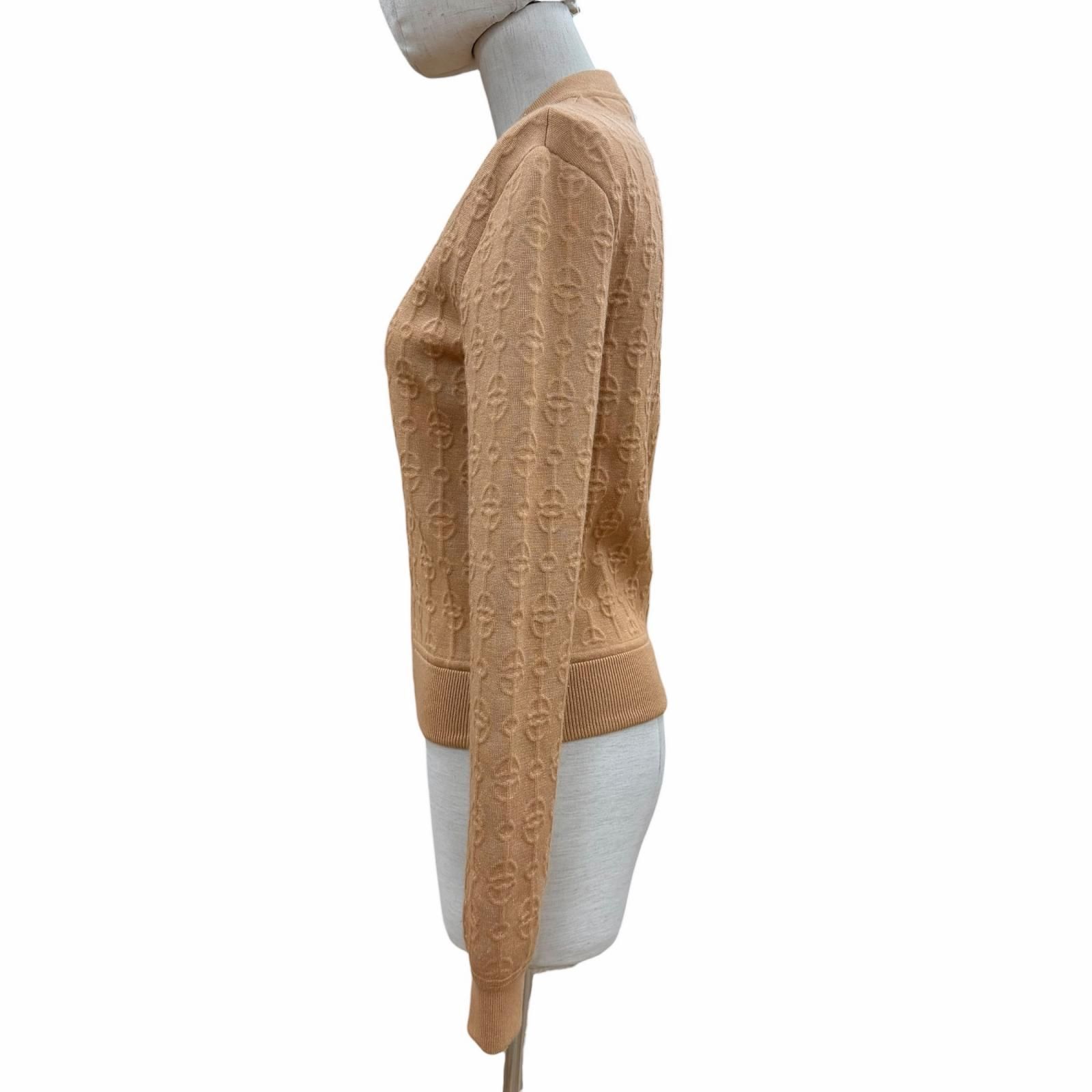 極美品◇HERMES エルメス 22SS 2E2201D3 クリケティス カシミヤ シルク