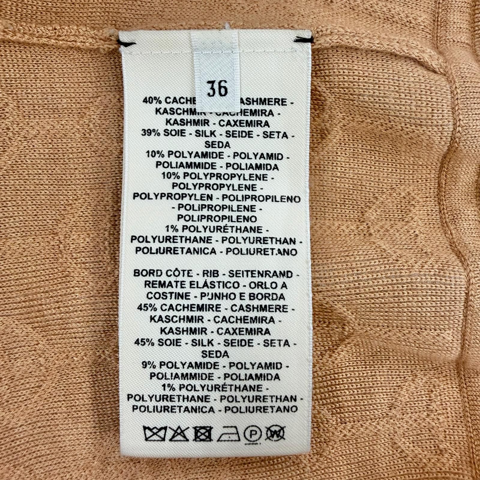極美品◇HERMES エルメス 22SS 2E2201D3 クリケティス カシミヤ シルク