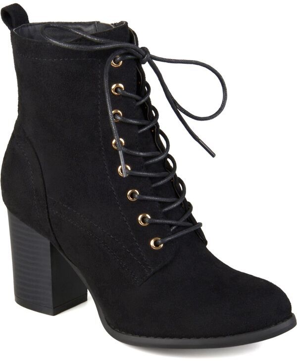 ジュルネ コレクション レディース シューズ ブーツ・レインブーツ レース ヒール Journee Collection Journee Womens Baylor Medium and Wide Width Lace Up Stacked Heel Boot
