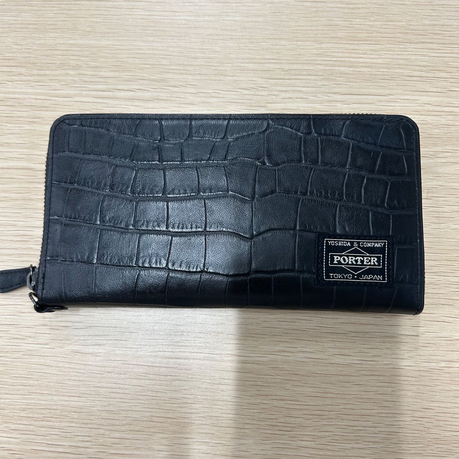 廃盤 HEAD PORTER/長財布/クロコ型押/吉田カバン/限定/レザー