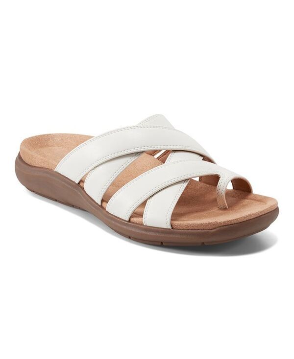 イージースピリット レディース シューズ サンダル Easy Spirit Womens Westly Strappy Casual Flat Sandals White ホワイト
