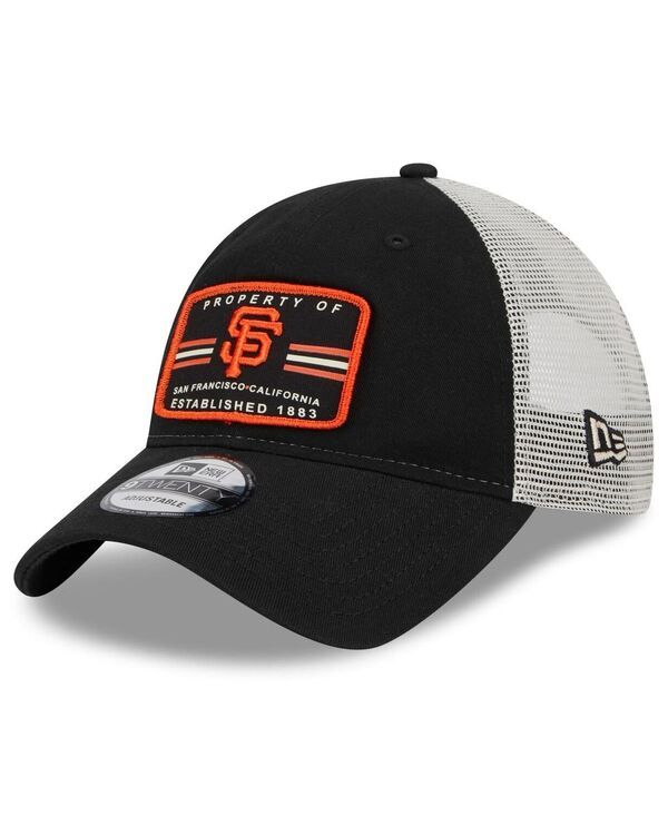 ニューエラ メンズ アクセサリー 帽子 New Era Mens Black San Francisco Giants Property Trucker 9TWENTY Snapback Hat Black ブラック