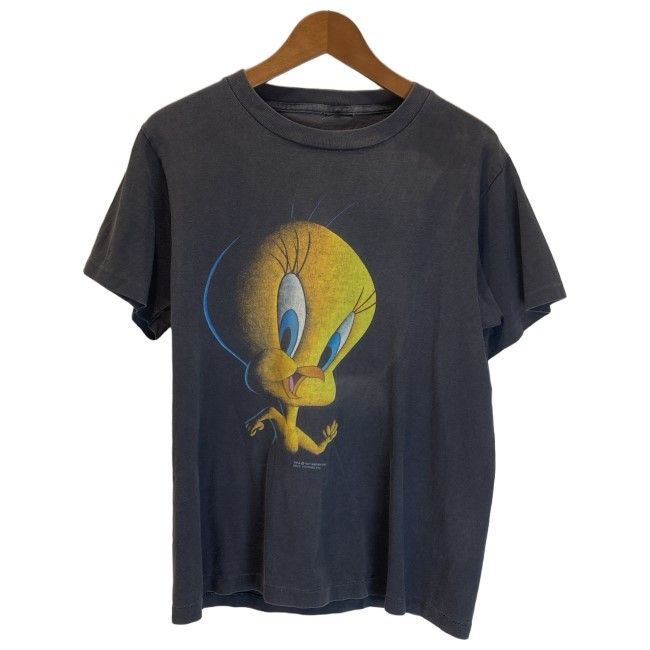 【中古】　Tシャツ　90s vintage　90年代　(C)1997 WARNER BROS　半袖　カットソー　トップス　クルーネック　キャラクター　キャラT　ルーニーテューン　Tweety　古着　/7309