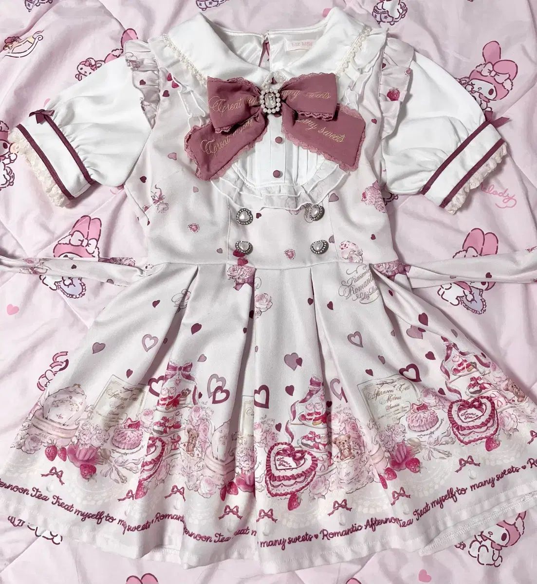 リズリサ OHアフタヌーンティー セットアップ ピンク