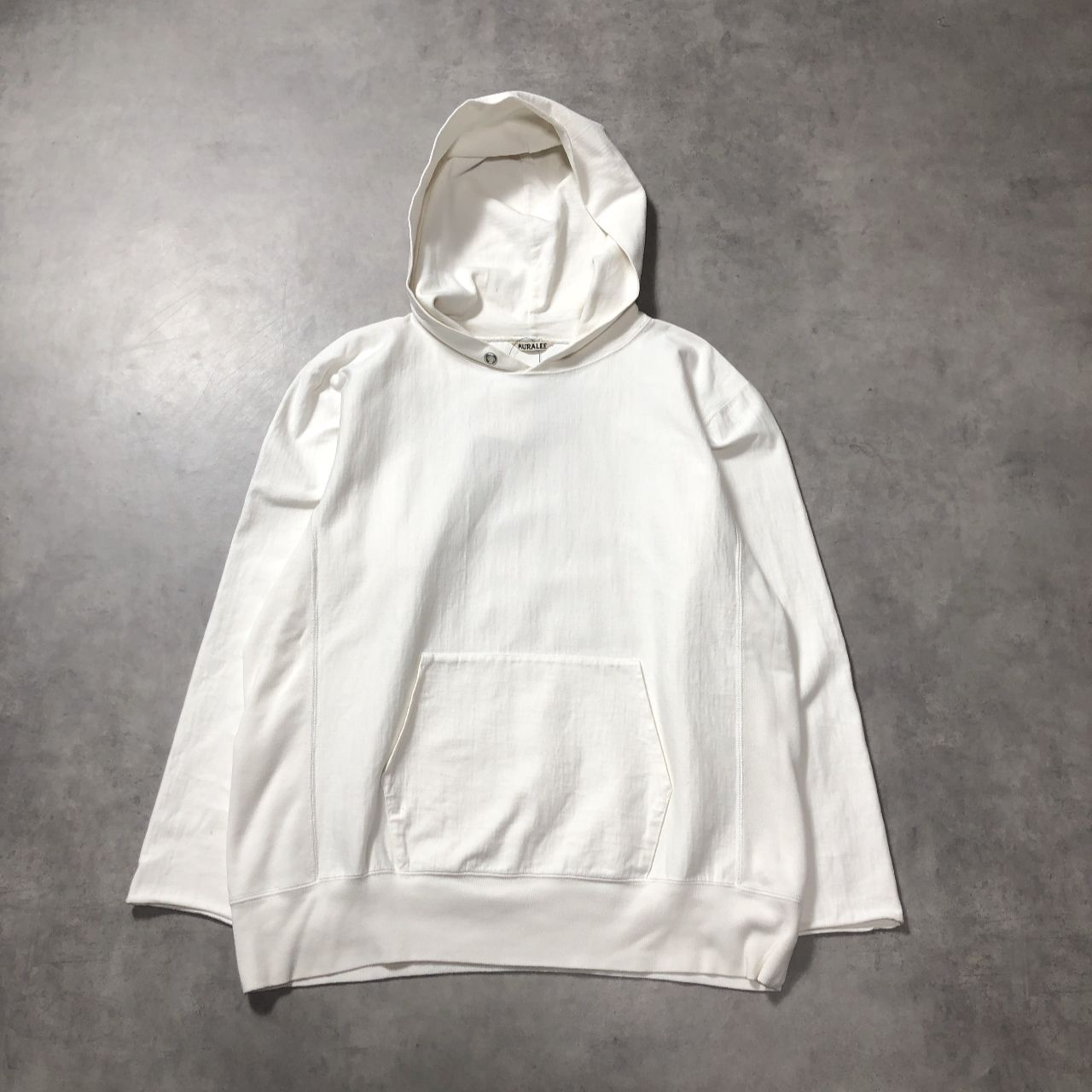 美品 オーラリー コットン パーカー L サイズ 3 日本製 白 近年モデル GQ5595◇AURALEE：STAND UP P/O PARKA◇3◇ホワイト系 オーラリー