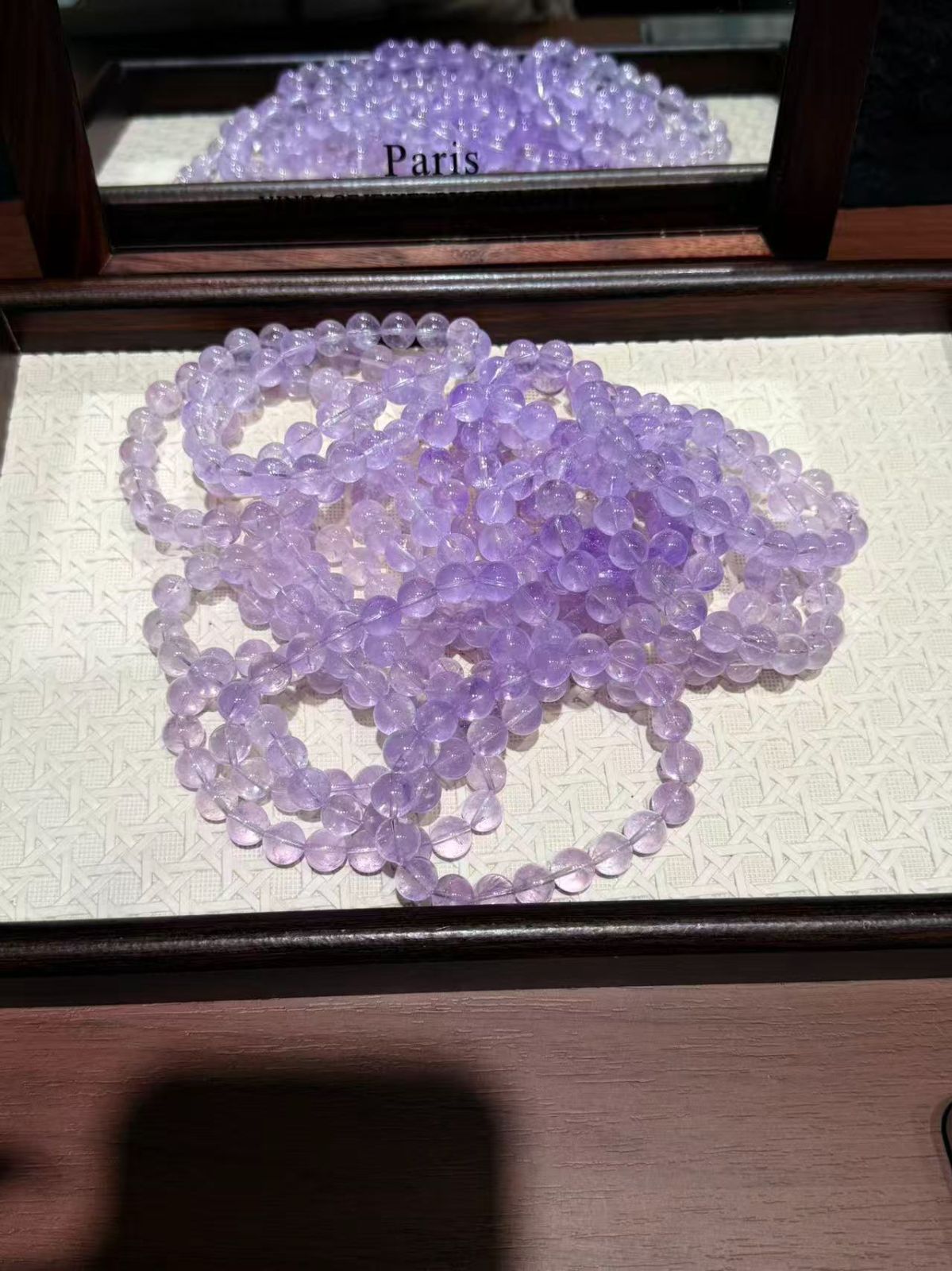 ラベンダーアメジスト ブレスレット10mm　天然石　水晶
