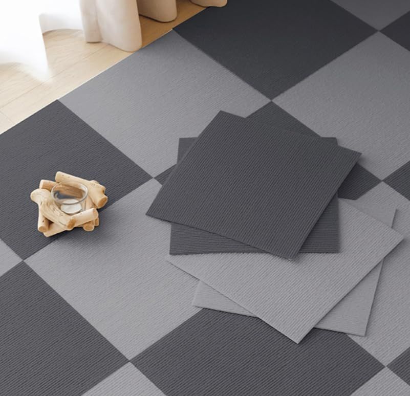 【特価商品】タイルカーペット ジョイントマット タイルマット 吸着マット 45 x 45cm 40枚入り 玄関マット 滑り止め対策 防?加工 洗える ペット用 カーペットズレない 防音 子様・お年寄り・ペット猫犬滑り止め対策 家庭/オフィス/業務用/商用/事務