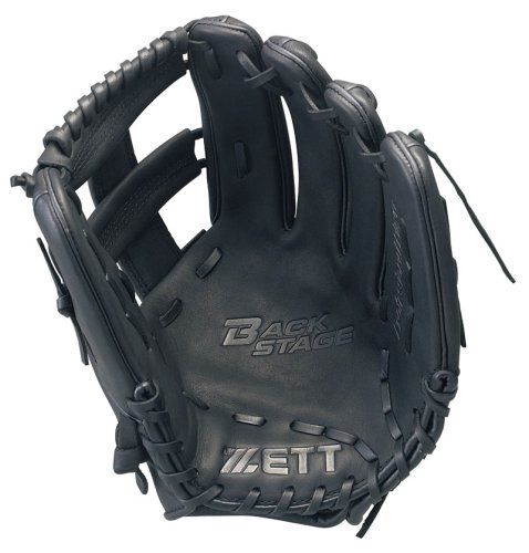新品 ゼット(ZETT) ソフトバックステージ(ライテックス)オールラウンド用グラブ ブラック 1900 RH BSGA3300