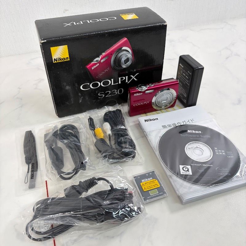 Nikon COOLPIX S230 レッド カメラ デジカメ 524K - メルカリ
