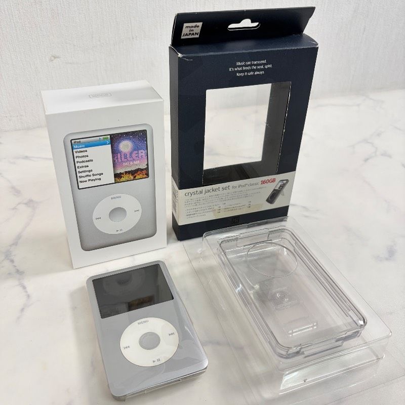 Apple iPod classic 160GB A1238 シルバー クリスタルジャケットセット